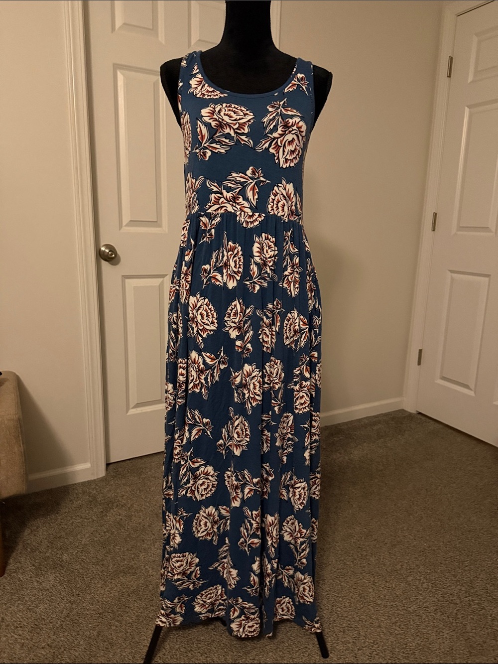 Matilda Jane Navy Blue Floral Maxi Dress with pockets